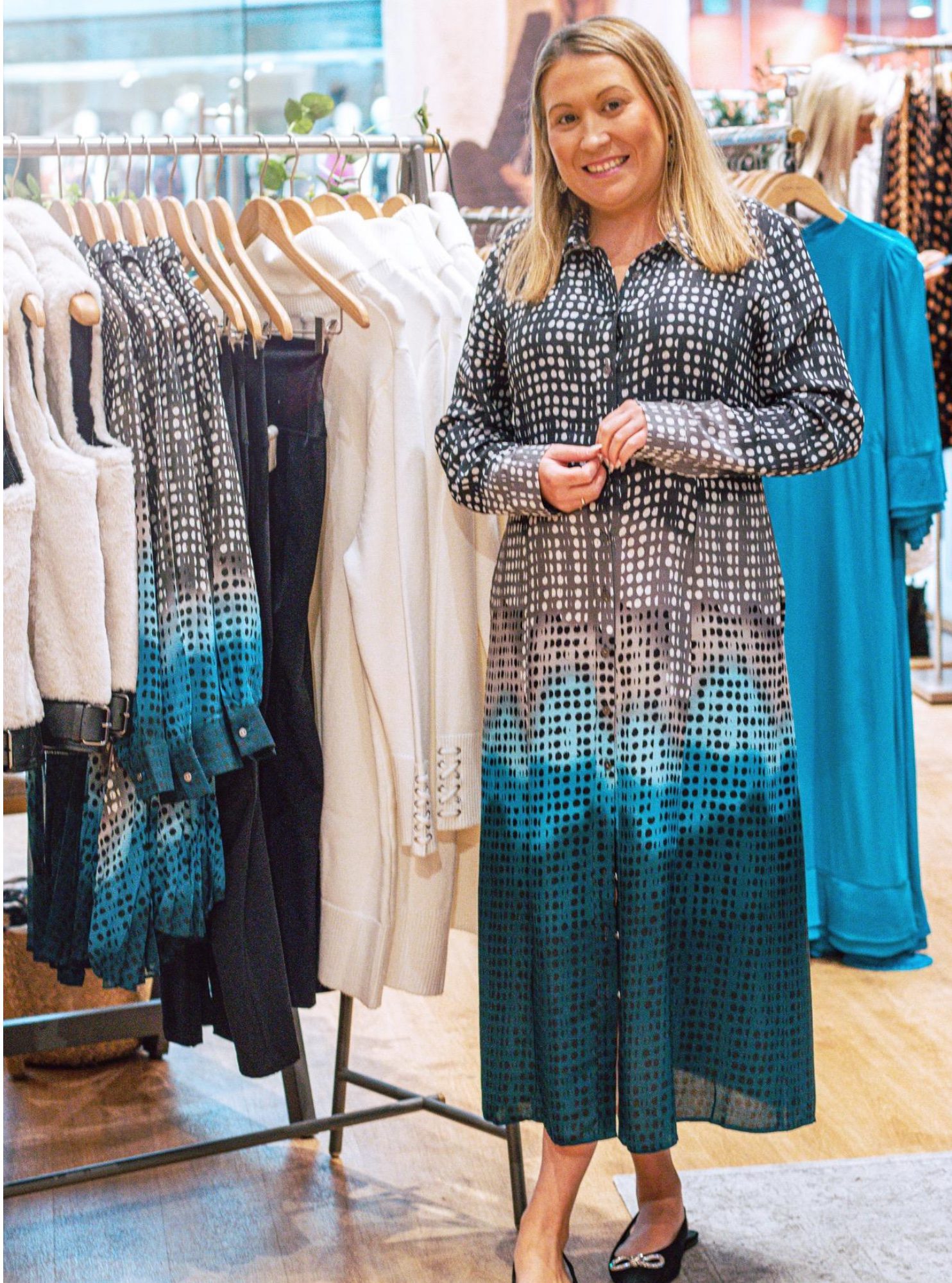 Mint velvet blue store dress